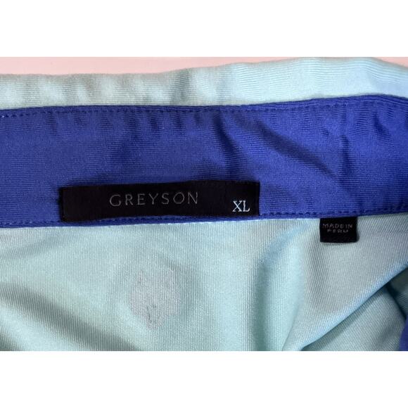 Greyson Men’s Long Sleeve Mint Green Golf Pullover Polo XL - Picture 3 of 7